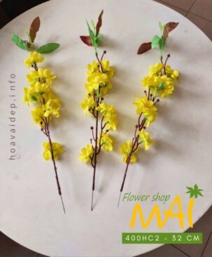 Cành hoa mai ngắn 32cm 400HC2