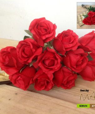 Bó hoa hồng vải 12 bông 639VH