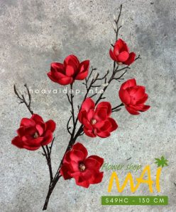 Cành hoa mộc lan giả cao cấp 6 bông 549HC