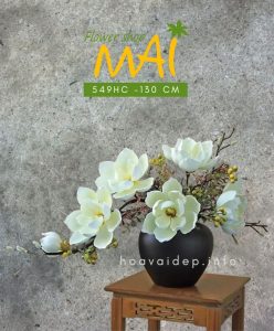 Cành hoa mộc lan giả cao cấp 6 bông 549HC