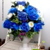 Ly hoa hồng xanh giả 45 cm 652HVP