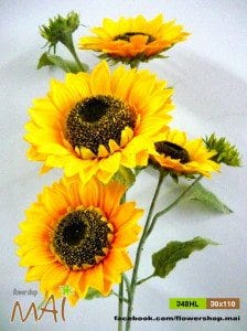 Cành hướng dương giả như thật 348HL