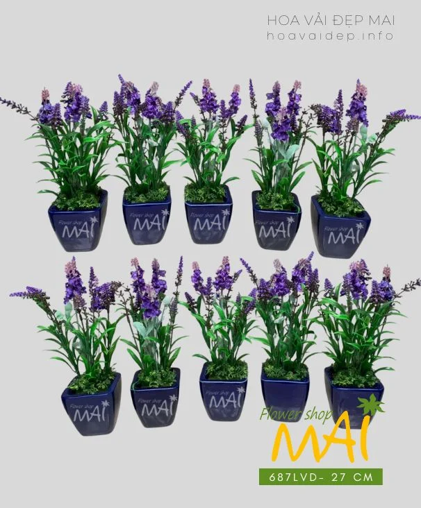Lọ lavender oải hương giả để bàn 687LVD