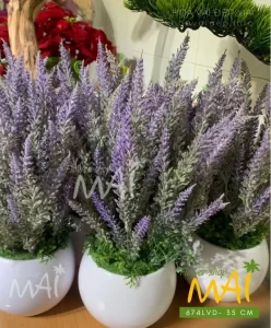 Chậu hoa Lavender giả để bàn 674LVD