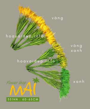 Cành bông lúa nhựa dáng đẹp tự nhiên 351HN