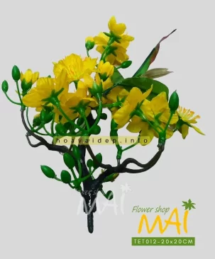 Cành ngọn mai bonsai giả có giá rẻ TET012