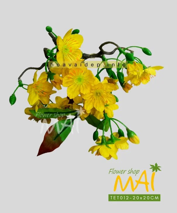 Cành ngọn mai bonsai giả có giá rẻ TET012