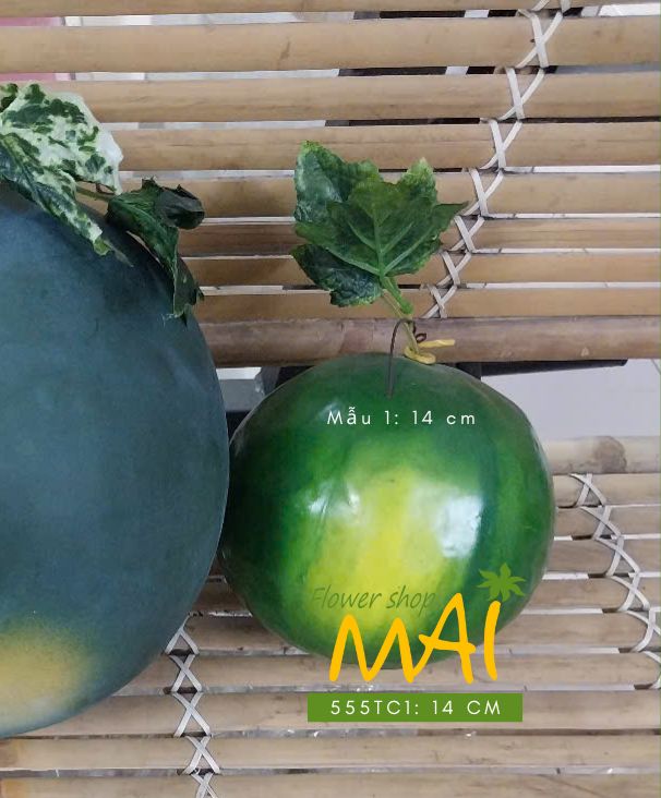 Dưa hấu giả quả tròn 14cm 555TC1