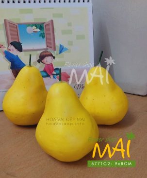 Quả lê giả màu vàng 677TC2