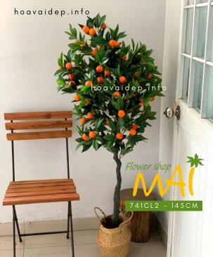 Chậu cây quất giả nhiều trái 741CL2
