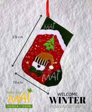 Vớ tất ông già Noel 25cm 222EL