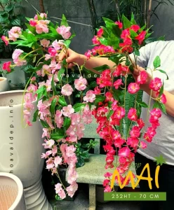 Bụi hoa anh đào rũ bằng vải 232HT