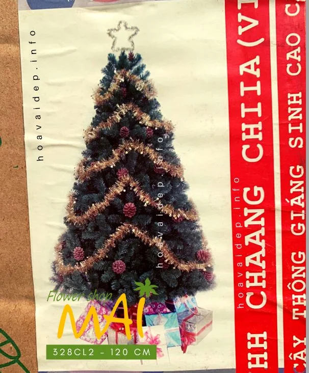 Cây thông nhựa Noel có trái 120cm 328CL2