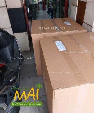 Cây mai giả 3 thân cao 3m dầy bông 527M300