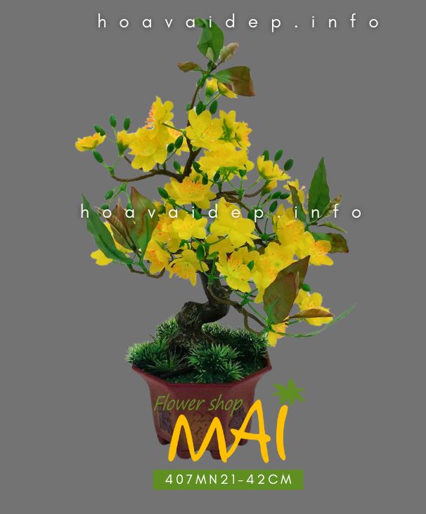 Mai Tết giả để bàn cao 42cm 407MN21