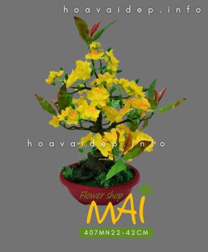 Mai Tết giả để bàn cao 42cm 407MN22