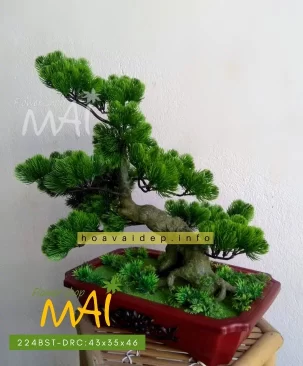 Cây tùng bonsai giả bằng nhựa 224BST