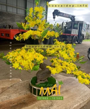 Cành mai Tết giả để tạo cây mai TET022 & TET003