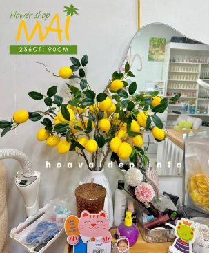 Cành chanh vàng giả 6 trái cắm bình 236CT