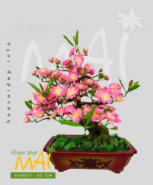 Đào Bonsai giả để bàn dáng đẹp 50cm 566BD7