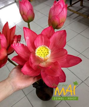 Hoa sen giả chất liệu cao su cỡ lớn 221HSL