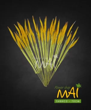 Cành lúa mì giả 2 đầu bông 70cm 548HC2