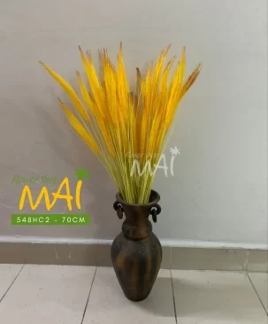 Cành lúa mì giả 2 đầu bông 70cm 548HC2