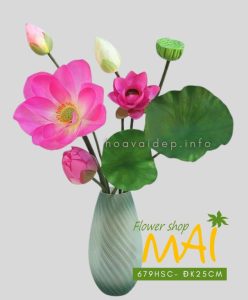 Cành hoa sen giả bông lớn PU 679HSC