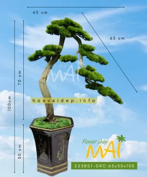 Cây tùng bonsai giả thác đổ cao 223BST