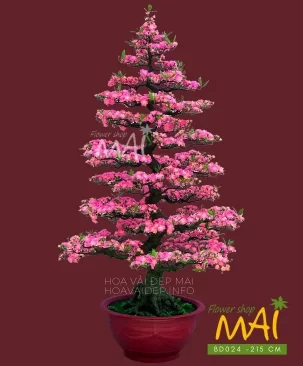 Chậu đào bonsai giả dáng đẹp 215 cm BD024