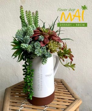 Tiểu cảnh bình sen đá giả cao 233SD1
