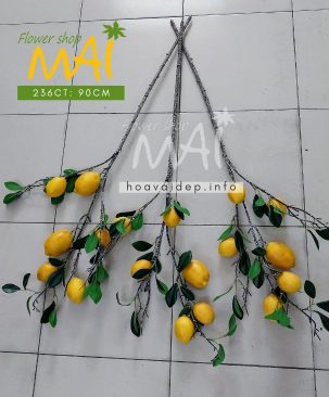 Nhành cây chanh 6 trái giả như thật 236CT