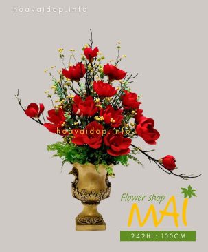 Bình hoa mộc lan giả tinh tế cổ điển 242HL
