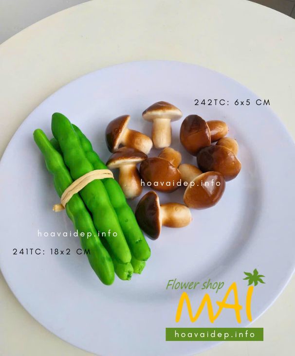 Đậu hà lan và nâm giả decor