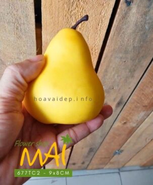 Quả lê giả màu vàng 677TC2