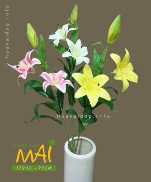 Cành hoa Lily giả đẹp cao 90cm 572HC